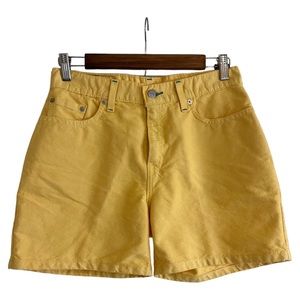 Levi's Yellow Jean Shorts